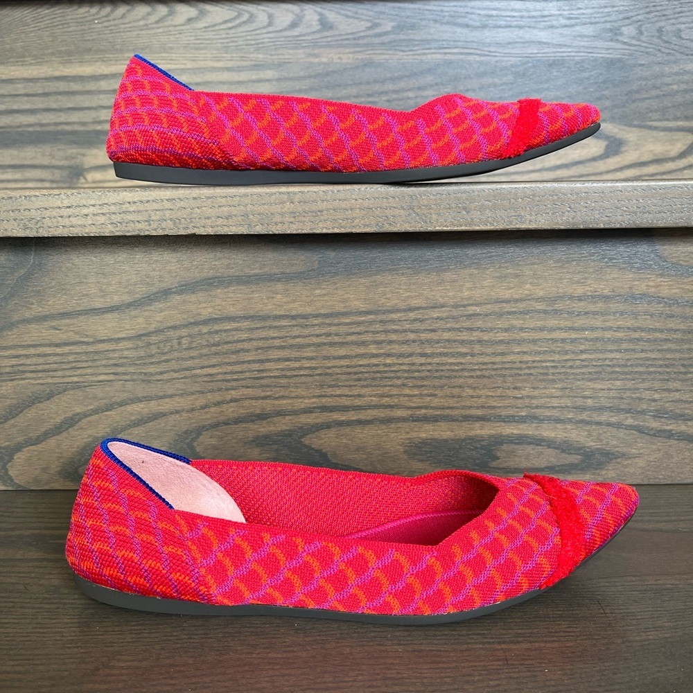 Rothy's The Point Flat in Pomegranate Grid Size 9.5 - Picture 7 of 13